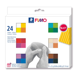 Modelliermasse-Materialpackung FIMO soft Basic Colours ofenhärtend 24x25g sortiert Staedtler 8023C24-1 Produktbild