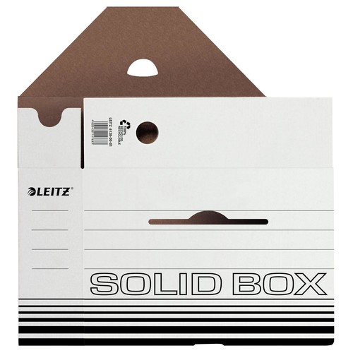 Archivbox Solid 330x100x257mm Rückenbreite 100mm weiß Leitz 6128-00-01 Produktbild Additional View 2 L