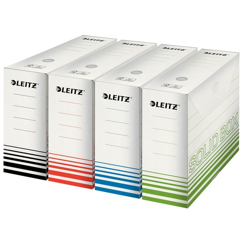 Archivbox Solid 330x100x257mm Rückenbreite 100mm hellrot Leitz 6128-00-20 Produktbild Additional View 1 L