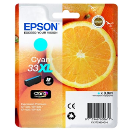Tintenpatrone 33XL für Epson Stylus Expression Home XP-530 8,9ml cyan Epson T336240 Produktbild