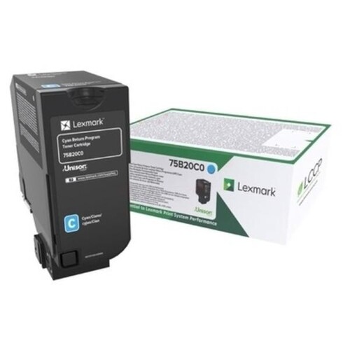 Toner für CS727/CS728/CX727 10000Seiten cyan Lexmark 75B20C0 Produktbild Front View L