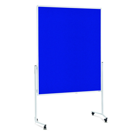 Moderationswand mobil 150x120cm blau filzbespannt Magnetoplan 2111103 Produktbild