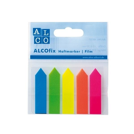 Haftmarker Film Pfeile 12x50mm 5 Leuchtfarben transparent Alco 6835 (PACK=125 STÜCK) Produktbild