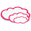 Moderationskarten Wolke 43x26,5cm weiß mit rotem Rand Magnetoplan 111152003 (PACK=20 STÜCK) Produktbild