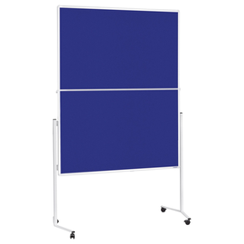 Moderationswand klappbar mobil 120x150cm blau filzbespannt Magnetoplan 2111303 Produktbild