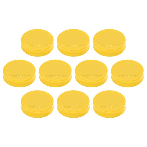 Haftmagnete Ergo ø 30mm 700g Haftkraft goldgelb Magnetoplan 16640 (PACK=10 STÜCK) Produktbild Front View L