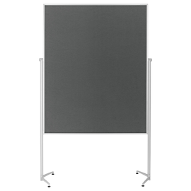 Moderationswand evolution plus 120x150cm grau filzbespannt Magnetoplan 1151101 Produktbild