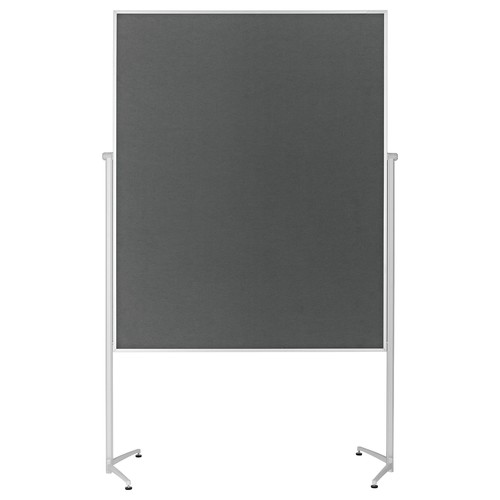 Moderationswand evolution plus 120x150cm grau filzbespannt Magnetoplan 1151101 Produktbild Front View L