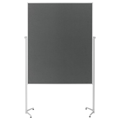 Moderationswand evolution plus 120x150cm grau filzbespannt Magnetoplan 1151101 Produktbild Front View L