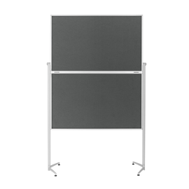 Moderationswand evolution plus klappbar 120x150cm grau filzbespannt Magnetoplan 1151301 Produktbild