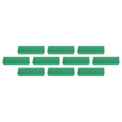 Haftmagnete 55x22mm 1300g Haftkraft grün Magnetoplan 1665105 (PACK=10 STÜCK) Produktbild Front View L
