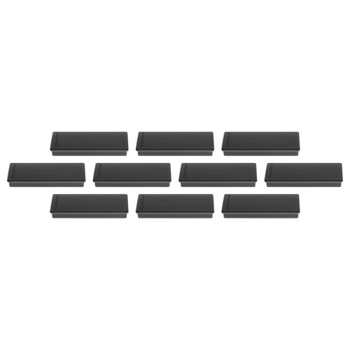 Haftmagnete 55x22mm 1300g Haftkraft schwarz Magnetoplan 1665112 (PACK=10 STÜCK) Produktbild Front View L