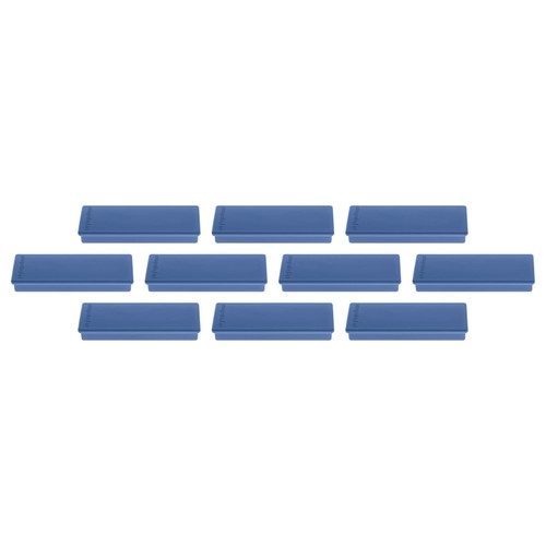 Haftmagnete 55x22mm 1300g Haftkraft dunkelblau Magnetoplan 1665114 (PACK=10 STÜCK) Produktbild Front View L
