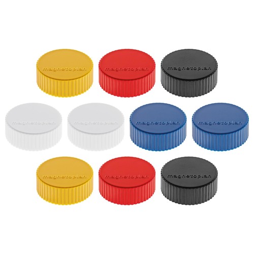 Haftmagnete Discofix Magnum ø 34 mm 2000g Haftkraft farbig sortiert Magnetoplan 1660010 (PACK=10 STÜCK) Produktbild Front View L
