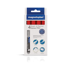 Whiteboardmarker PRO+ 1,5-3mm Rundspitze rot Magnetoplan 1228106 (SET=4 STÜCK) Produktbild