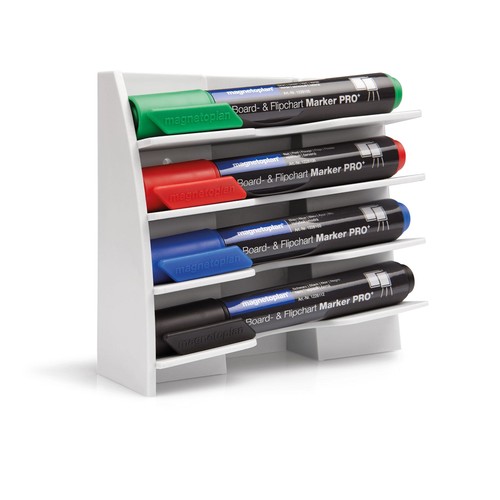 Whiteboardmarker-Halter weiß magnet- haftend Magnetoplan 12294 unbefüllt Produktbild Additional View 2 L