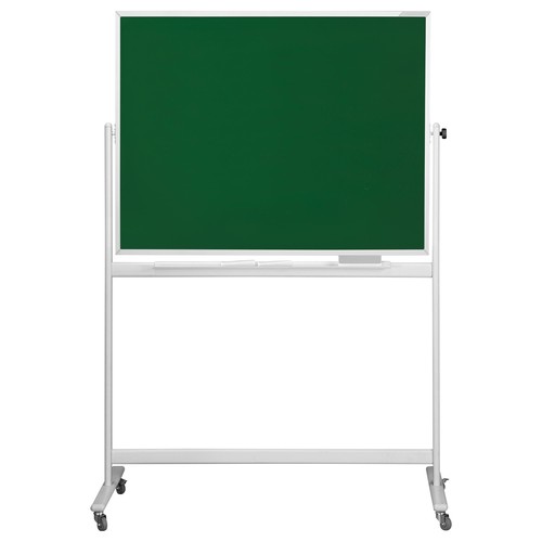 Mobile Kreide Stativ-Drehtafel SP 150x100cm grün beidseitig lackiert Magnetoplan 1242395 Produktbild Front View L