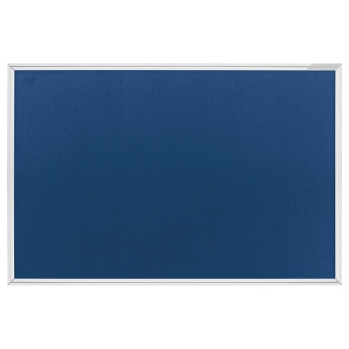 Textil-Pinnwand Design SP mit Aluminiumrahmen 120x90cm blau Magnetoplan 1412003 Produktbild Front View L