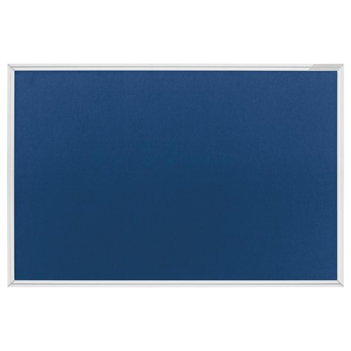 Textil-Pinnwand Design SP mit Aluminiumrahmen 120x90cm blau Magnetoplan 1412003 Produktbild Front View L