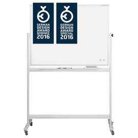 Mobile Stativ-Drehtafel Design CC 150x100cm weiß emailliert beidseitig Magnetoplan 1240890 Produktbild