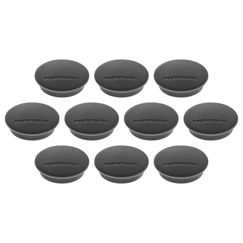 Haftmagnete Discofix Junior ø 34 mm 1300g Haftkraft schwarz Magnetoplan 1662112 (PACK=10 STÜCK) Produktbild Front View L