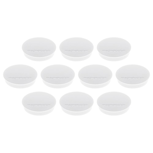 Haftmagnete Discofix Standard ø 30 mm 700g Haftkraft weiß Magnetoplan 1664200 (PACK=10 STÜCK) Produktbild Front View L