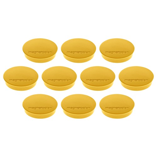 Haftmagnete Discofix Standard ø 30 mm 700g Haftkraft gelb Magnetoplan 1664202 (PACK=10 STÜCK) Produktbild Front View L