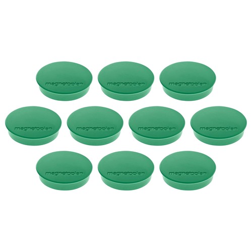 Haftmagnete Discofix Standard ø 30 mm 700g Haftkraft grün Magnetoplan 1664205 (PACK=10 STÜCK) Produktbild Front View L