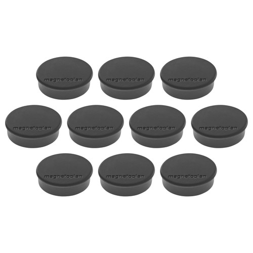 Haftmagnete Discofix Hobby ø 24 mm 300g Haftkraft schwarz Magnetoplan 1664512 (PACK=10 STÜCK) Produktbild Front View L