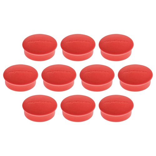 Haftmagnete Discofix Mini ø 19 mm 100g Haftkraft rot Magnetoplan 1664606 (PACK=10 STÜCK) Produktbild Front View L