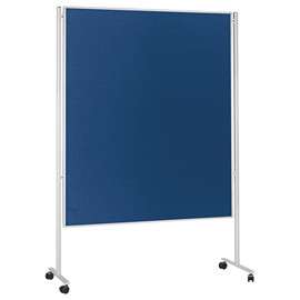 Kommunikationswand mobil 120x150cm blau filzbespannt Magnetoplan 1101103M Produktbild