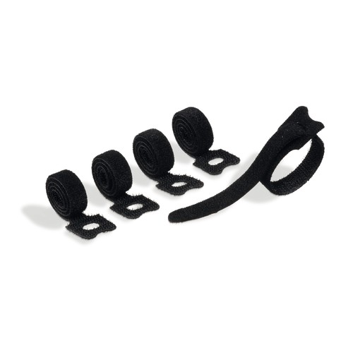Kabelbinder Cavoline Grip Tie 20x1cm Klett mit Schlaufe schwarz Durable 503601 (PACK=5 STÜCK) Produktbild Front View L