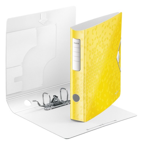 Ordner 180° Active WOW A4 60mm gelb metallic PP Leitz 1107-00-16 Produktbild Front View L