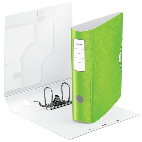 Ordner 180° Active WOW A4 80mm grün metallic PP Leitz 1106-00-54 Produktbild Front View L