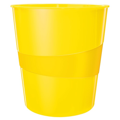 Papierkorb WOW 15l gelb metallic Leitz 5278-10-16 Produktbild Front View L