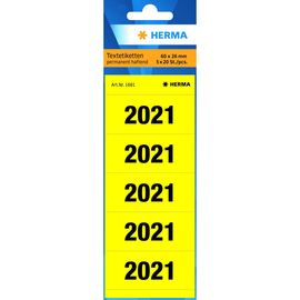 Jahreszahlenaufkleber 2021 gelb Herma 1681 (PACK=100 STÜCK) Produktbild