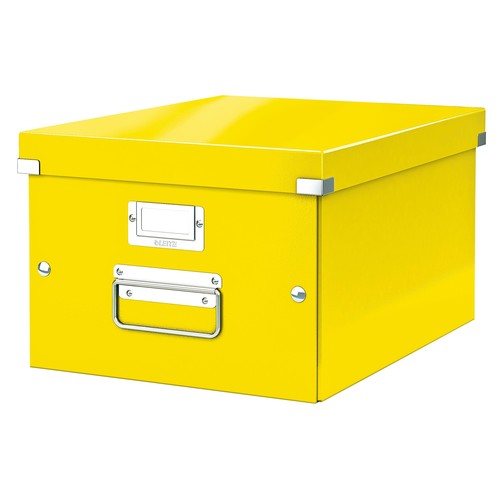 Archivbox WOW Click & Store 281x200x370mm gelb Leitz 6044-00-16 Produktbild Front View L