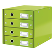 Schubladenbox Click&Store 4 Schübe 290x283x360mm metallic grün Hartpappe Leitz 6049-00-54 Produktbild