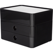 Schubladenbox Smart-Box Plus ALLISON 2 Schübe geschlossen und Utensilienbox 260x195x190mm jet black Han 1100-13 Produktbild