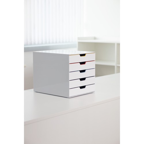 Schubladenbox Varicolor Mix 5 Schübe 292x356x280mm grau Durable 7625-27 Produktbild Additional View 3 L