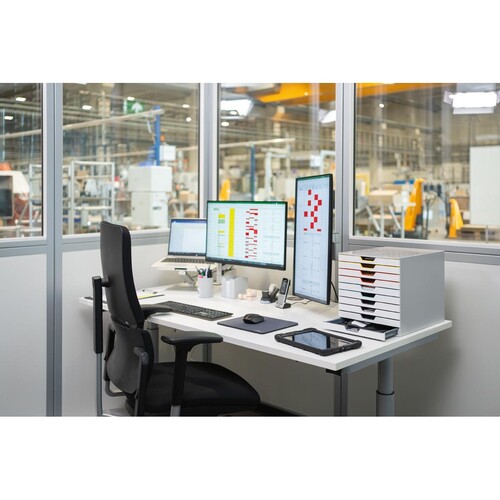 Schubladenbox Varicolor Mix 10 Schübe 292x356x280mm grau Durable 7630-27 Produktbild Additional View 7 L