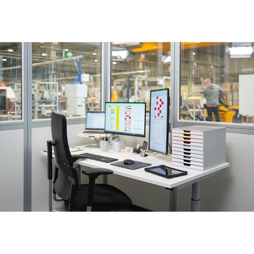 Schubladenbox Varicolor Mix 10 Schübe 292x356x280mm grau Durable 7630-27 Produktbild Additional View 9 L