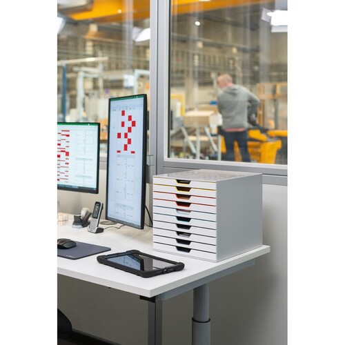 Schubladenbox Varicolor Mix 10 Schübe 292x356x280mm grau Durable 7630-27 Produktbild Additional View 4 L