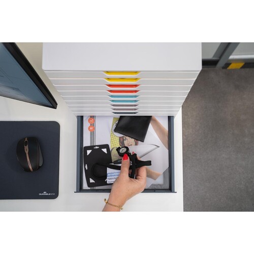 Schubladenbox Varicolor Mix 10 Schübe 292x356x280mm grau Durable 7630-27 Produktbild Additional View 3 L
