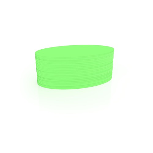 Moderationskarten Oval 190x110mm grün Magnetoplan 111151905 (PACK=500 STÜCK) Produktbild Front View L