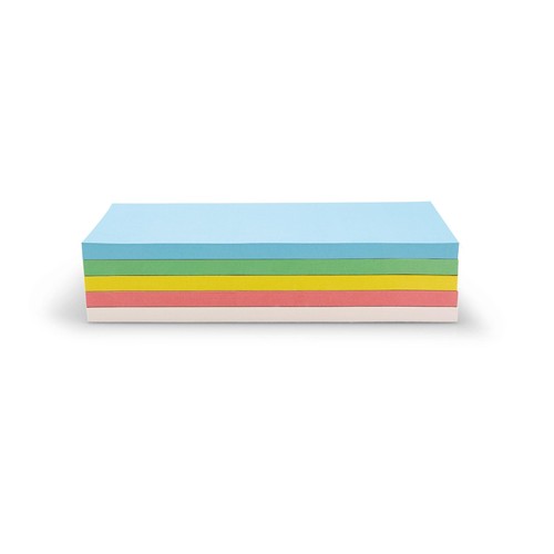 Moderationskarten Rechteckig 200x100mm farbig sortiert selbstklebend Magnetoplan 111151590 (PACK=250 STÜCK) Produktbild Front View L