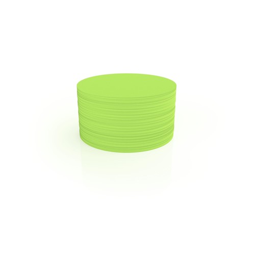 Moderationskarten Kreis mittel ø 140mm gelb Magnetoplan 111151702 (PACK=500 STÜCK) Produktbild Front View L