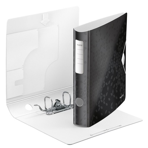 Ordner 180° Active WOW A4 60mm schwarz metallic Kunststoff Leitz 1107-00-95 Produktbild Front View L