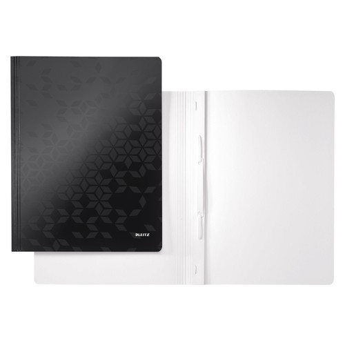Schnellhefter WOW A4 schwarz PP-laminierter Karton Leitz 3001-00-95 Produktbild Front View L