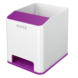 Stiftehalter WOW Duo Colour weiß/violett metallic Kunststoff Leitz 5363-10-62 Produktbild